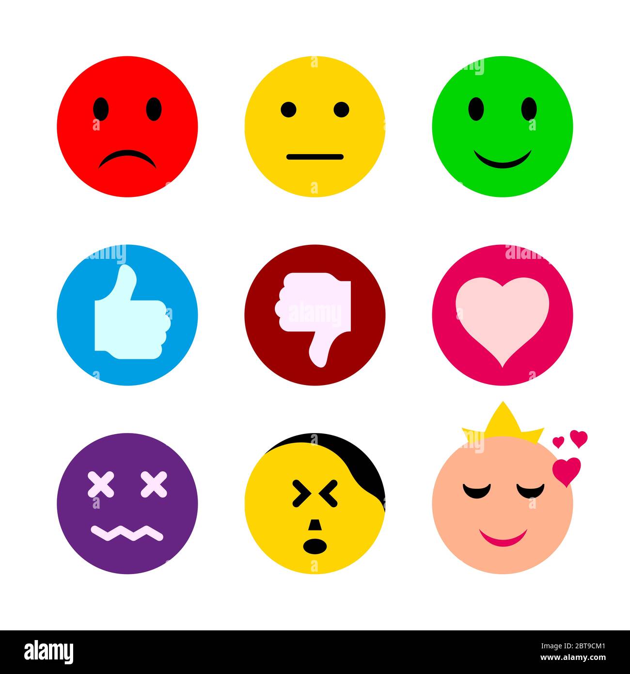Emoticon Set Di Simboli Dei Social Media Simpatico Emoticon Smiley