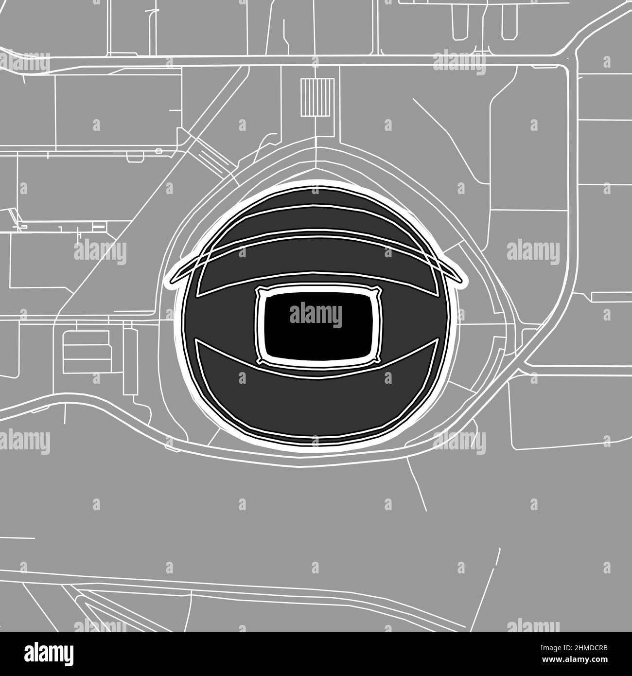 Londra, Baseball MLB Stadium, mappa vettoriale. La mappa dello stadio