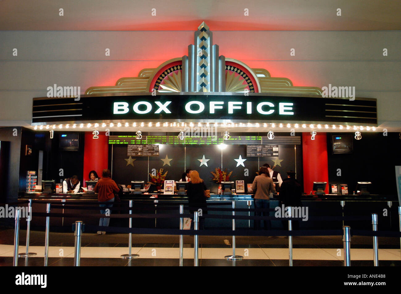 Art Deco Box Office di Loew s Lincoln Square movie theater Foto stock