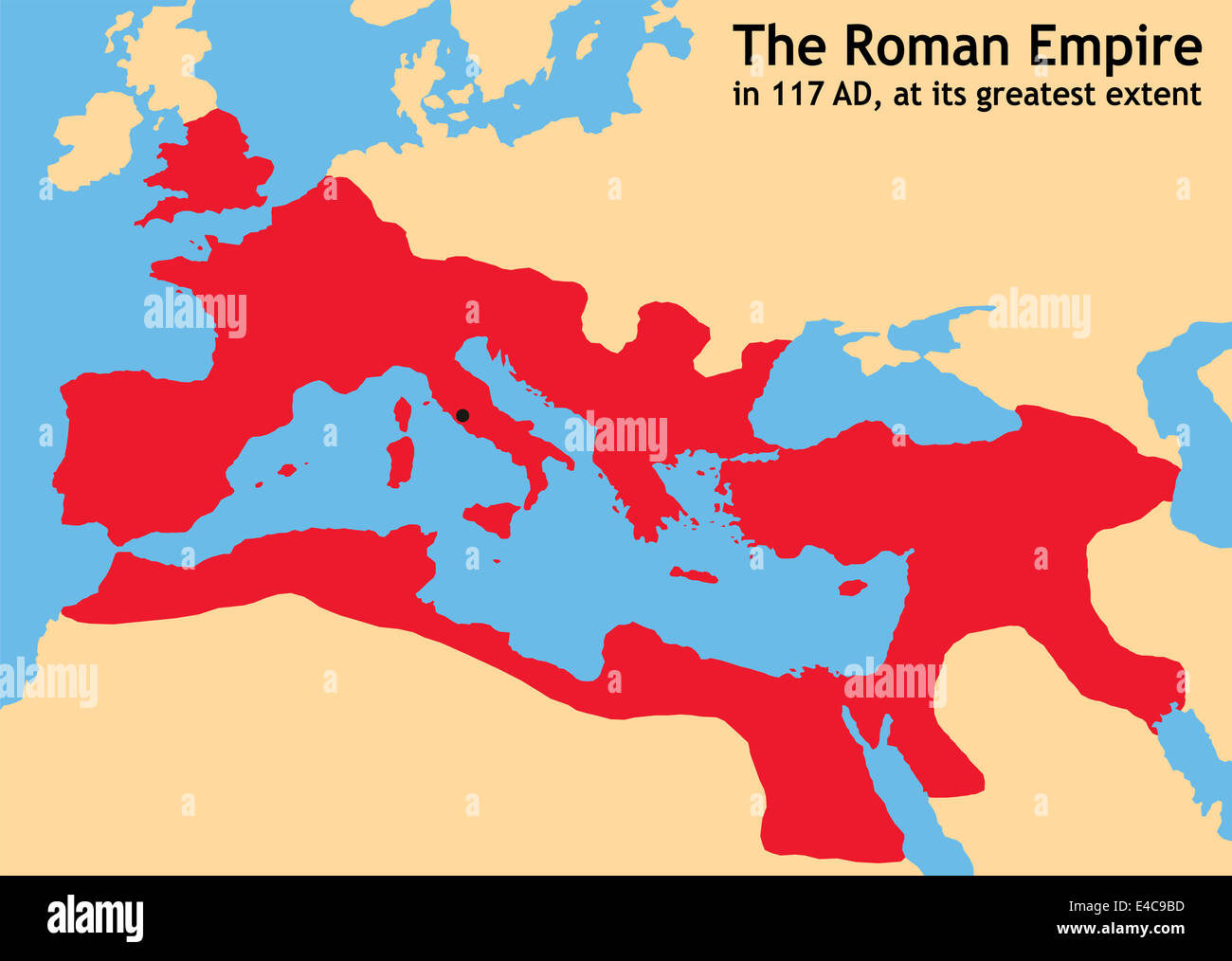 Limpero Romano Nellantica Europa Alla Sua Massima Estensione Nel 117 Dc Al Tempo Di Traiano 7728