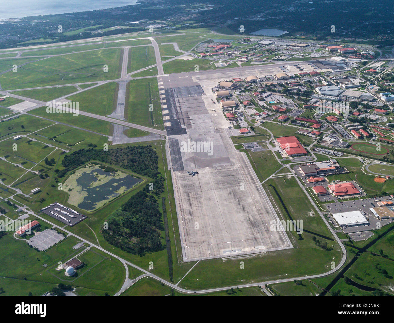 Vista aerea di MacDill Air Force Base in Tampa Florida Foto stock Alamy