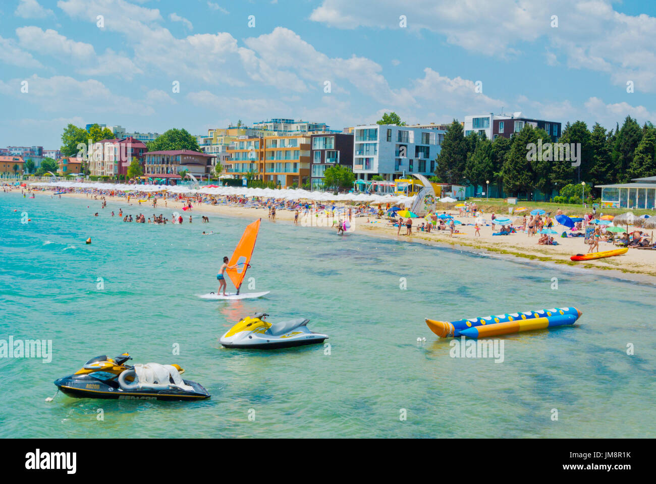 Spiaggia centrale Ravda, il litorale del Mar Nero, Bulgaria Foto stock ...